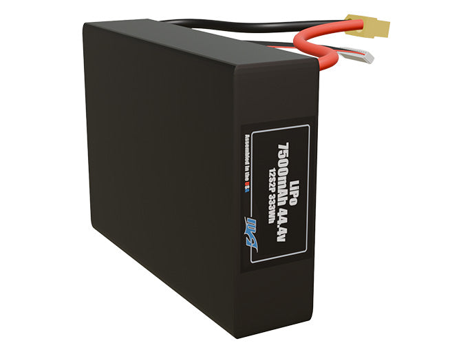 Graphene LiPo 7500mAh 12S2P 44.4v Battery Pack