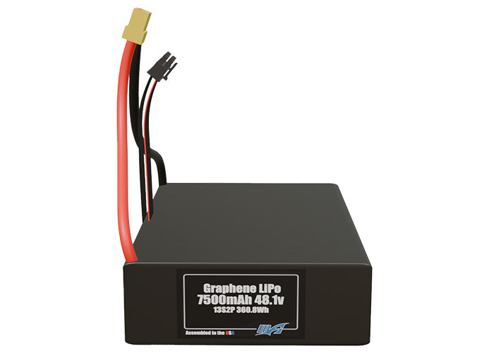 Graphene LiPo 7500mAh 13S2P 48.1v Battery Pack