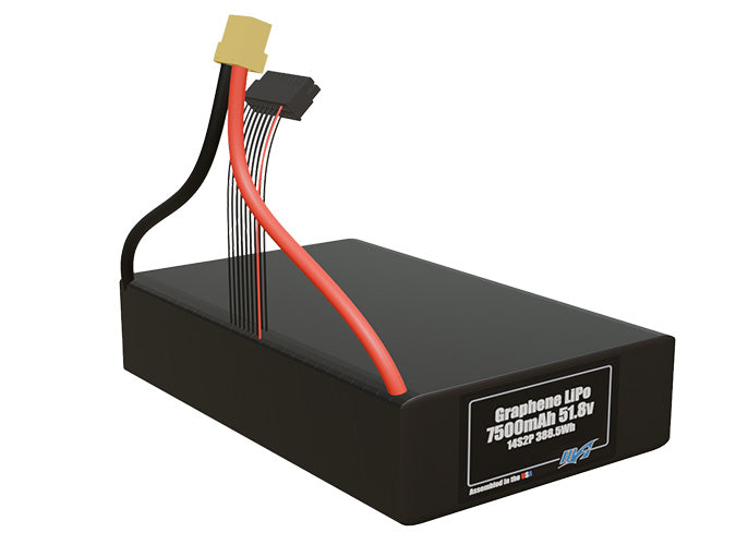 Graphene LiPo 7500mAh 14S2P 51.8v Battery Pack