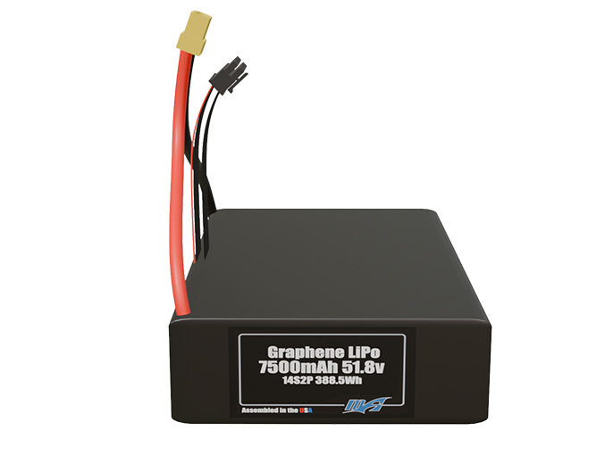 Graphene LiPo 7500mAh 14S2P 51.8v Battery Pack