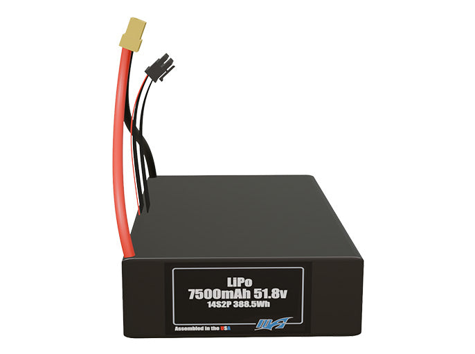 Graphene LiPo 7500mAh 14S2P 51.8v Battery Pack