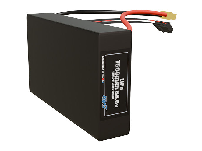 Graphene LiPo 7500mAh 15S2P 55.5v Battery Pack