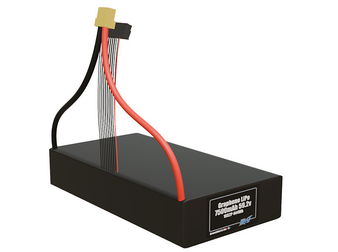 Graphene LiPo 7500mAh 16S2P 59.2v Battery Pack