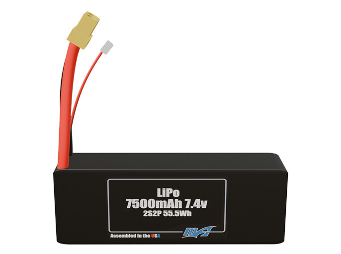 Graphene LiPo 7500mAh 2S2P 7.4v Battery Pack