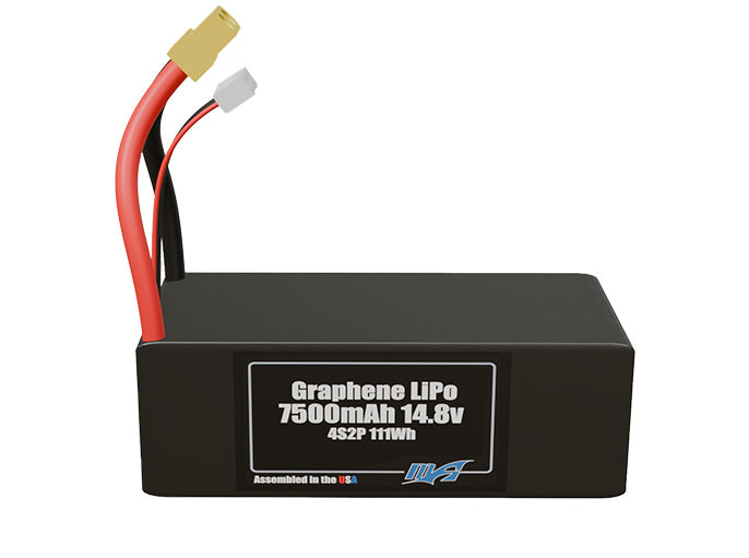 Graphene LiPo 7500mAh 4S2P 14.8v Battery Pack