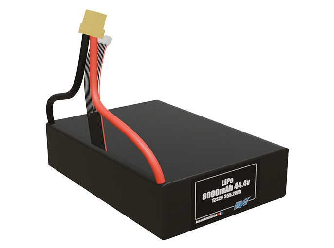 LiPo 8000mAh 12S2P 44.4v Battery Pack