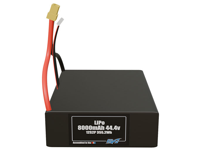 LiPo 8000mAh 12S2P 44.4v Battery Pack