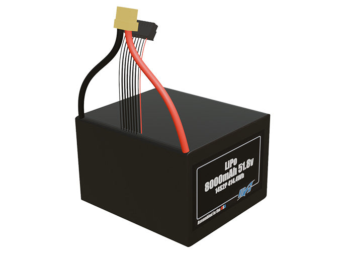 LiPo 8000mAh 14S2P 51.8v SBS Battery Pack