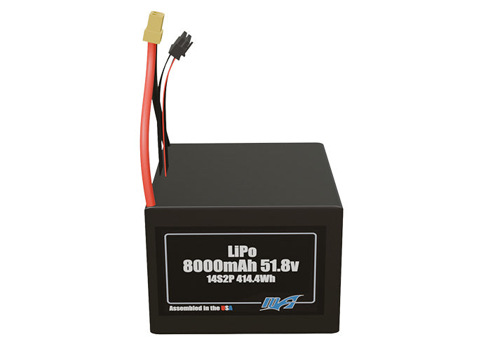 LiPo 8000mAh 14S2P 51.8v SBS Battery Pack