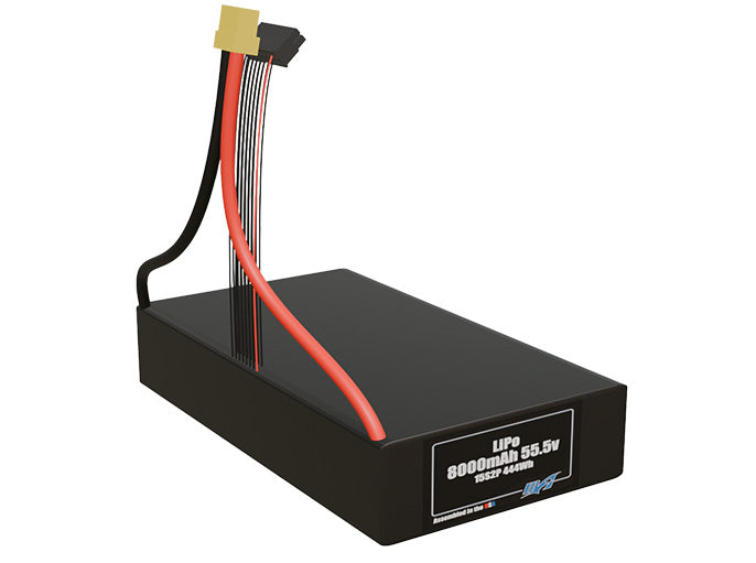 LiPo 8000mAh 15S2P 55.5v Battery Pack