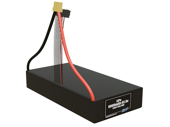 LiPo 8000mAh 17S2P 62.9v Battery Pack
