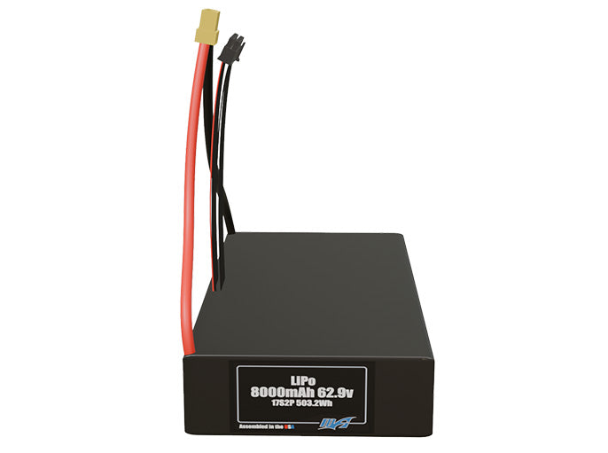 LiPo 8000mAh 17S2P 62.9v Battery Pack