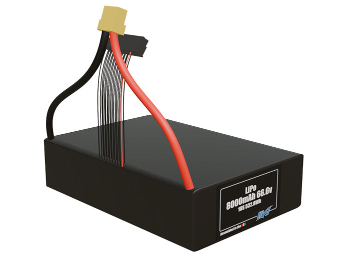 LiPo 8000mAh Lite 17S 62.9v Battery Pack