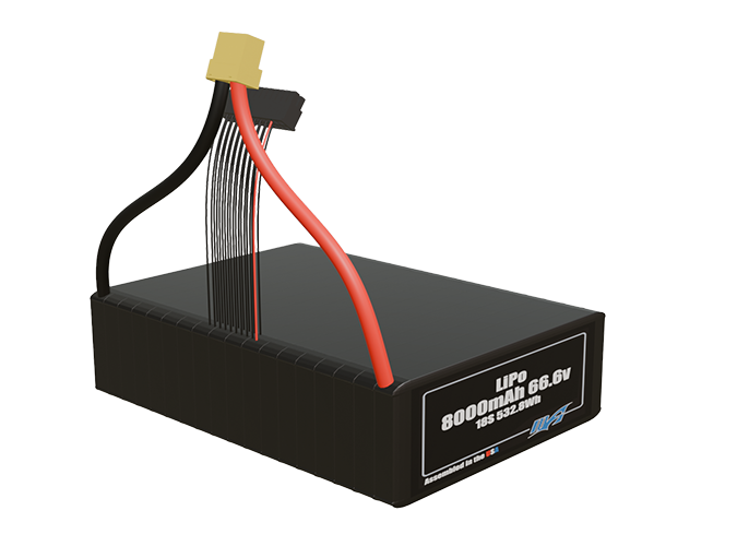 LiPo 8000mAh Lite 18S 66.6v Battery Pack