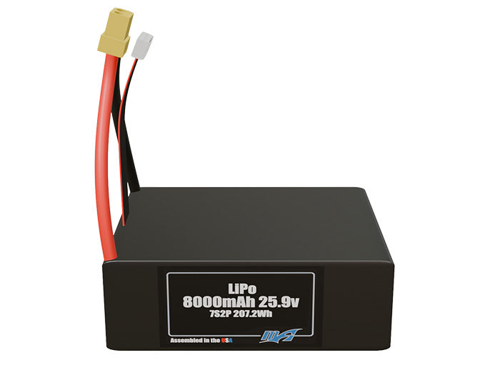 LiPo 8000mAh 7S2P 25.9v Battery Pack