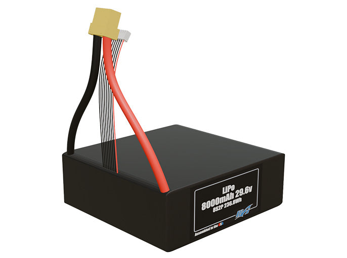 LiPo 8000mAh 8S2P 29.6v Battery Pack