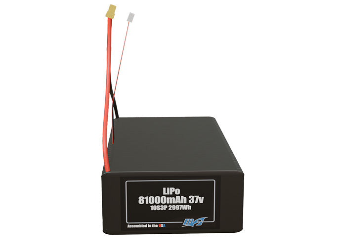 LiPo 81000mAh 10S3P 37v NMC Battery Pack