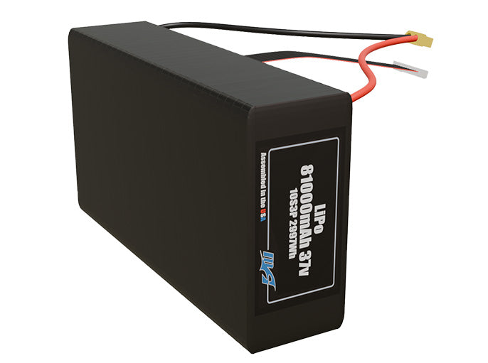LiPo 81000mAh 10S3P 37v NMC Battery Pack