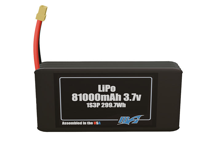 LiPo 81000mAh 1S3P 3.7v NMC Battery Pack