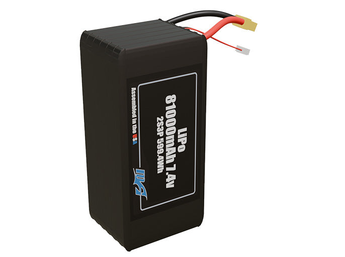 LiPo 81000mAh 2S3P 7.4v NMC Battery Pack