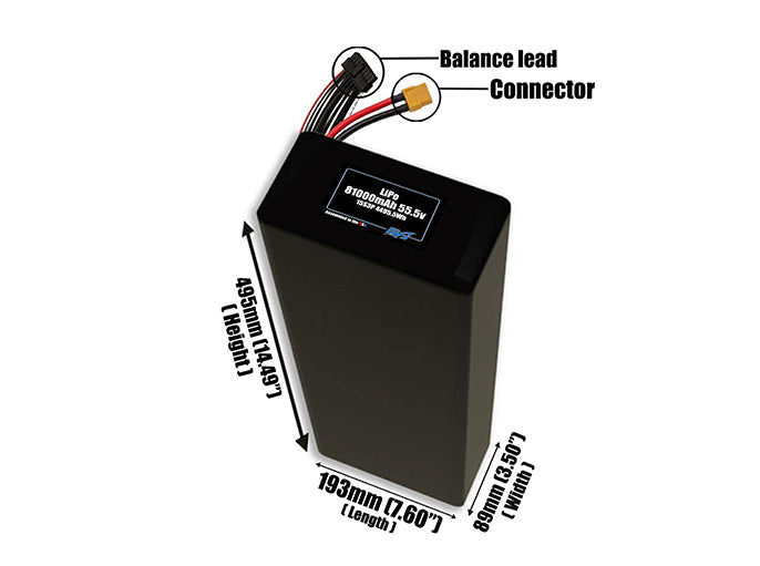 LiPo 81000mAh 15S3P 55.5v Battery Pack