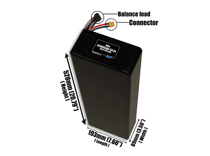 LiPo 81000mAh 16S3P 59.2v Battery Pack