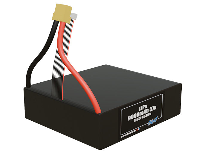 LiPo 9000mAh 10S2P 37v Battery Pack