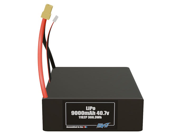 LiPo 9000mAh 11S2P 40.7v Battery Pack