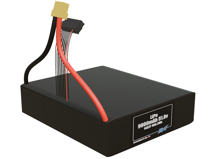 LiPo 9000mAh 14S2P 51.8v Battery Pack