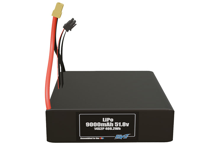 LiPo 9000mAh 14S2P 51.8v Battery Pack