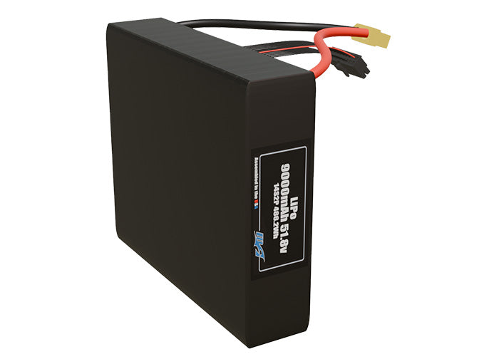 LiPo 9000mAh 14S2P 51.8v Battery Pack