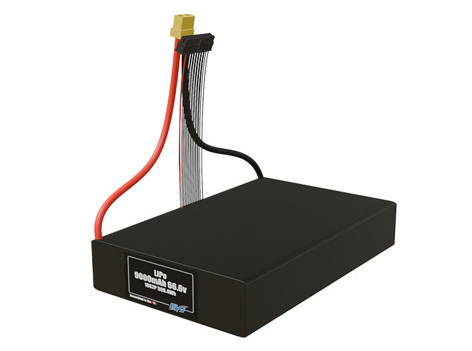LiPo 9000mAh 18S2P 66.6v Battery Pack