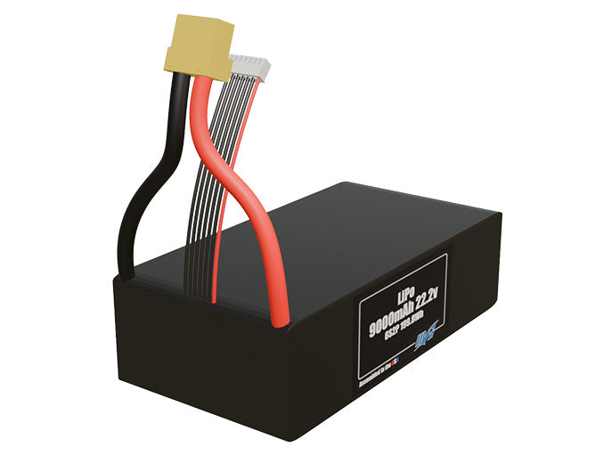 LiPo 9000mAh 6S2P 22.2v Battery Pack