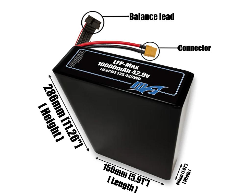 LFP-Max LiFePO4 10000 13S2P 42.9v Battery Pack