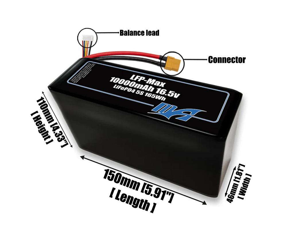LFP-Max LiFePO4 10000 5S2P 16.5v Battery Pack