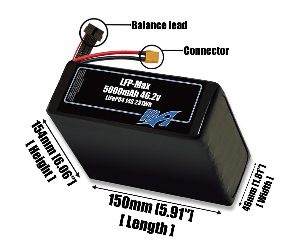 LFP-Max LiFePO4 5000 14S 46.2v Battery Pack