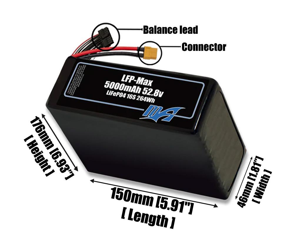 LFP-Max LiFePO4 5000 16S 52.8v Battery Pack