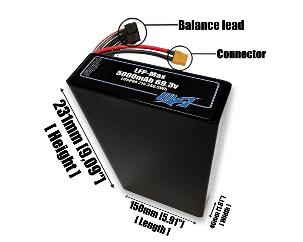 LFP-Max LiFePO4 5000 21S 69.3v Battery Pack
