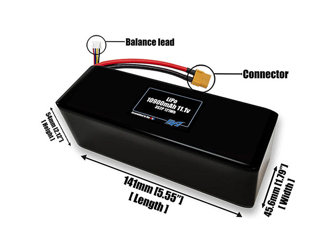 LiPo 10900mAh 3S2P 11.1v Battery Pack