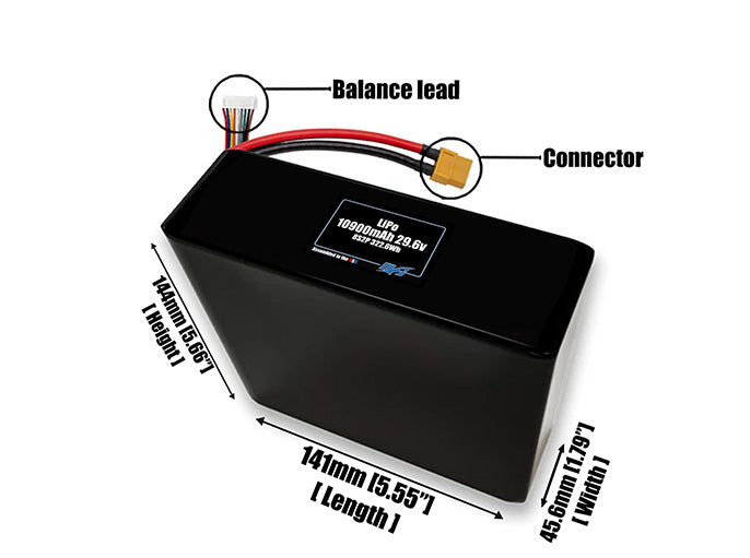 LiPo 10900mAh 8S2P 29.6v Battery Pack