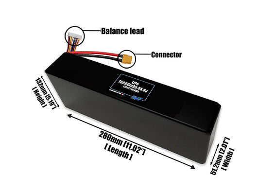 LiPo 16000mAh 12S2P 44.4v ETE Battery Pack
