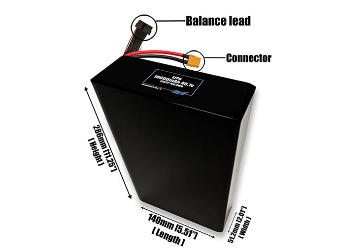 LiPo 16000mAh 13S2P 48.1v Battery Pack