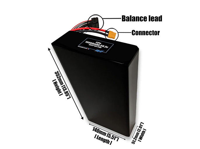 LiPo 16000mAh 16S2P 59.2v Battery Pack