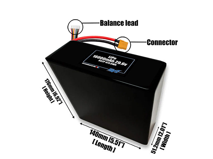 LiPo 16000mAh 8S2P 29.6v Battery Pack