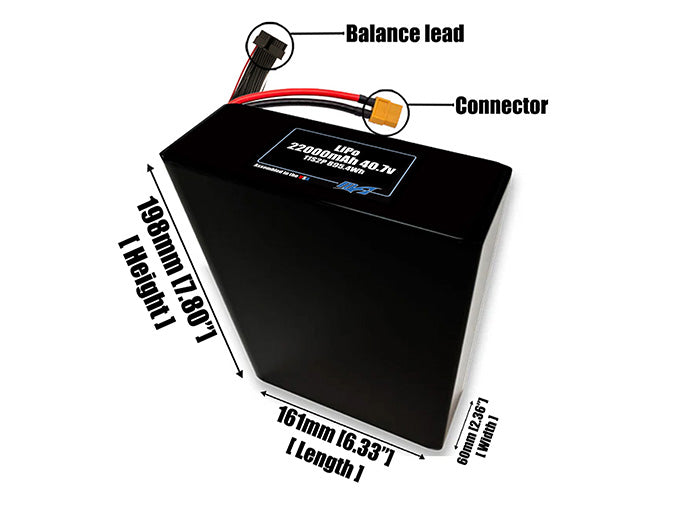 LiPo 22000mAh 11S2P 40.7v Battery Pack
