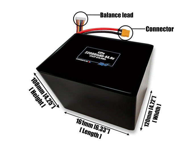 LiPo 22000mAh 12S2P 44.4v SBS Battery Pack