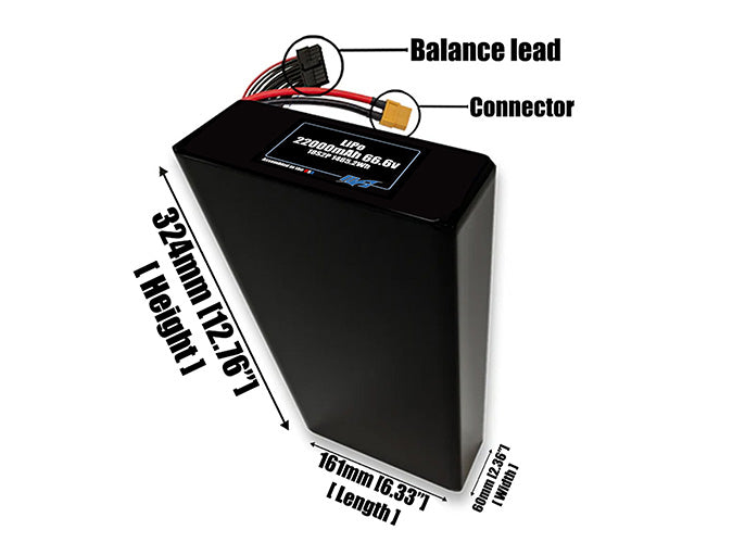 LiPo 22000mAh 18S2P 66.6v Battery Pack