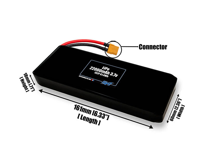 LiPo 22000mAh 1S2P 3.7v Battery Pack