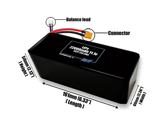 LiPo 22000mAh 3S2P 11.1v Battery Pack