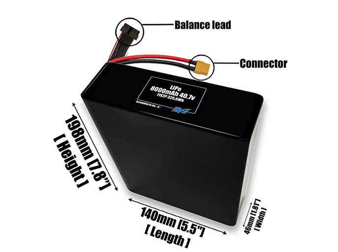 LiPo 8000mAh 11S2P 40.7v Battery Pack